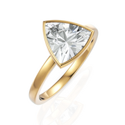 Trillion Cut Solitaire Diamond Ring With Bezel Set (1.50 CT.)